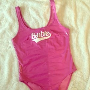 Barbie x forever 21 faux  one peace pink